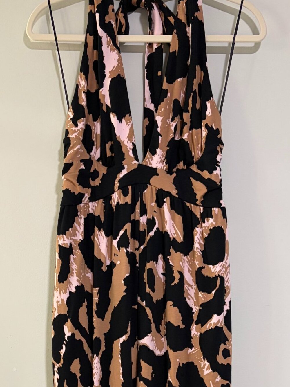 Diane von Furstenberg x Target Leopard Print Halter Wide Leg Jumpsuit Medium